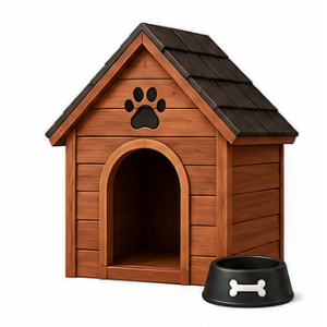 Dog house exterior cedar shingle siding icon